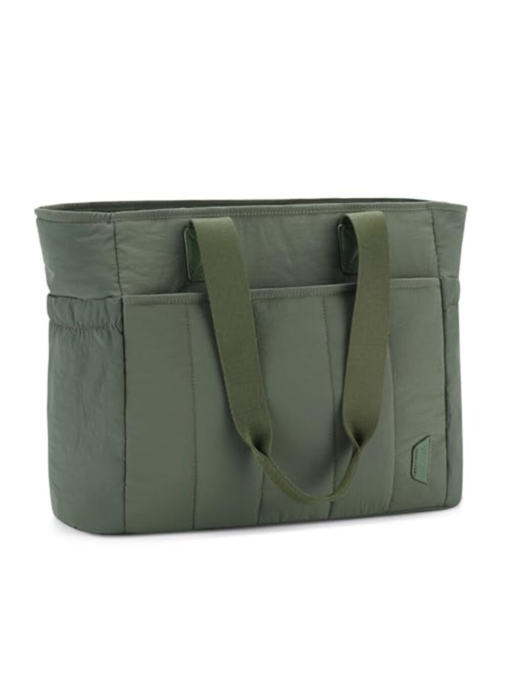 Quilted Puffer Tote Bag Water-Resistant Large Laptop Purse Travel Satchel